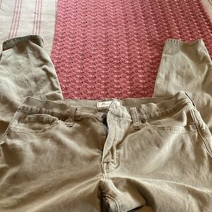 Madewell Khaki jeans 9” high riser Skinny Skinny size 32